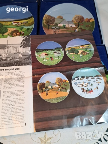 декоративни порцеланови чинии Josef Wahl "Четири сезона" 33/1, снимка 3 - Декорация за дома - 53394575