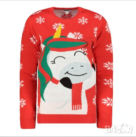  Нов Коледен пуловер 1, снимка 1 - Блузи с дълъг ръкав и пуловери - 43178968
