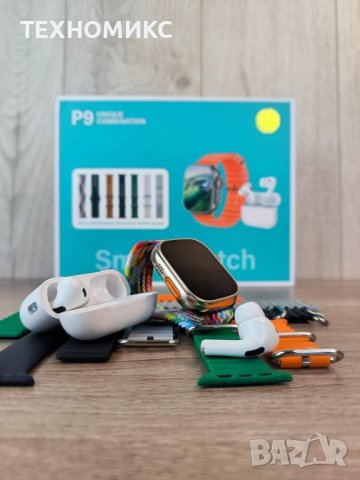 Smart Часовник P9 + Слушалки , снимка 6 - Мъжки - 43505223