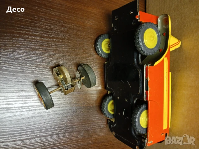 Стара тенекиена играчка мотокар Чехословакия., снимка 6 - Колекции - 50785164