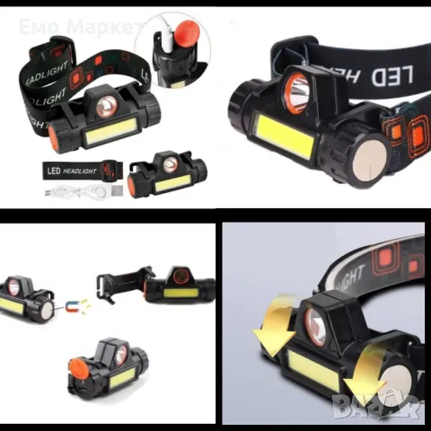 FL 61 Челник с регулируема LED и COB яркост, магнитен клипс и USB зареждане