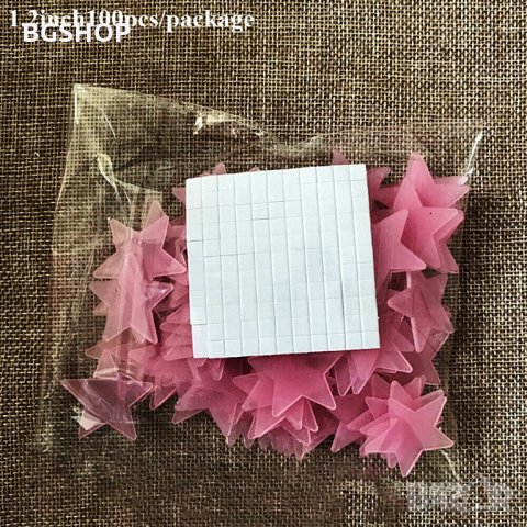 100 броя Светещи форсфорни звездички за декорация, снимка 5 - Декорация за дома - 27343241