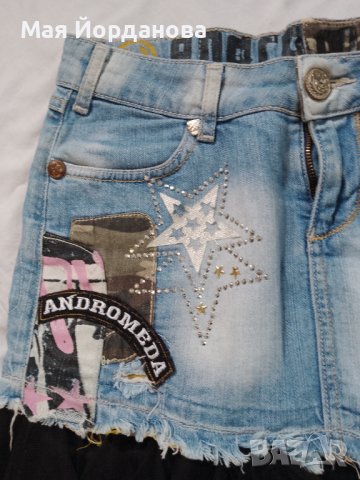 Страхотна дънкова макси пола долна eлегантна тюлена част., снимка 4 - Поли - 40701389