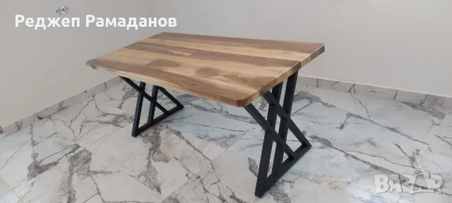 Маси и пейки от масив с метални крака , снимка 11 - Градински мебели, декорация  - 49637116