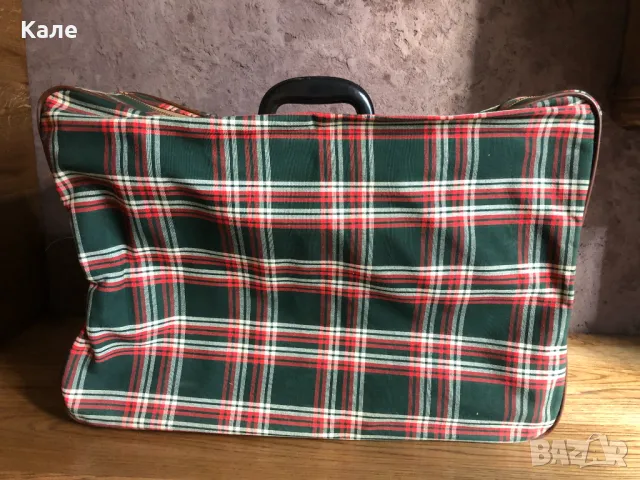 Старинен куфар 70те текстилен с цип, снимка 8 - Куфари - 50083285