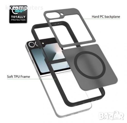 Калъф силикон мат MagSafe / Цикламен / за Samsung Z Flip 6 / Z Flip 7 Fe Баркод : 3133005, снимка 3 - Калъфи, кейсове - 51921914