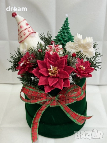 Коледни кутии с ароматни соеви свещи, снимка 4 - Декорация за дома - 52380996