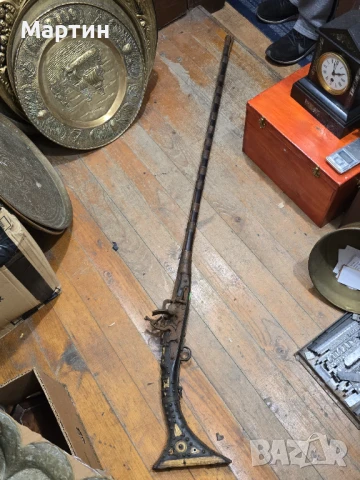 Античен кремъчен пистолет – ръчна изработка, 18–19 век Цена: 2200 лв.  Продавам старинен кремъчен пи, снимка 10 - Бойно оръжие - 50526360