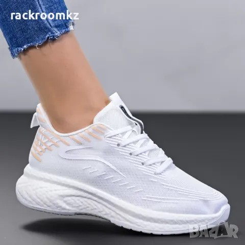 Дамски маратонки White Elegance – Минималистичен стил и лекота D2433-2 White