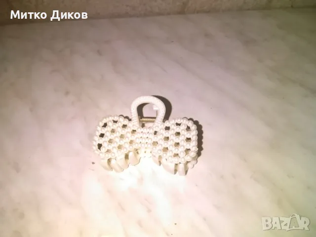 Щипка за коса нова перли 80х52х41мм
