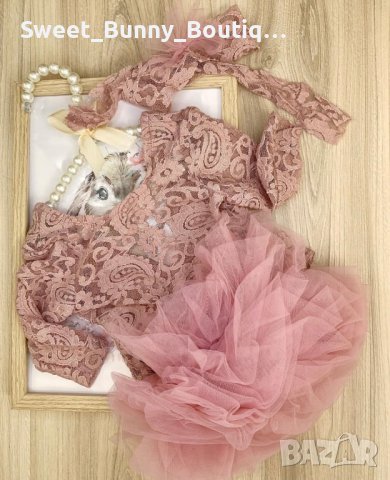 🐰Прекрасно дантелено облекло, подходящо за фотосесии за новородени малки принцеси🐰, снимка 1 - Комплекти за бебе - 44005943