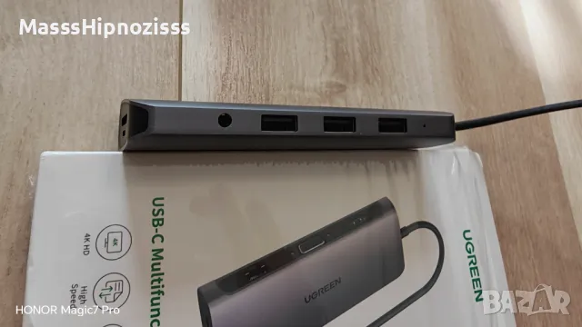 UGREEN USB C Хъб, USB-C 10-в-1 Док с Двоен Монитор 4K HDMI и VGA, 1Gbps Ethernet, 100W PD, 3 USB, снимка 3 - Кабели и адаптери - 49054525