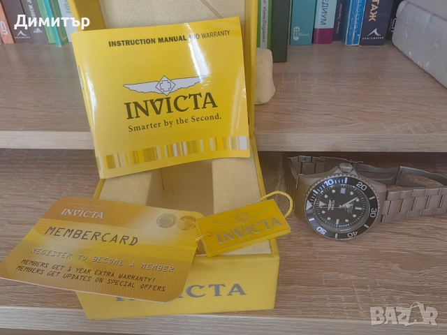 Invicta изцяло титаниев автомат на Seiko NH35A, снимка 12 - Мъжки - 51747594