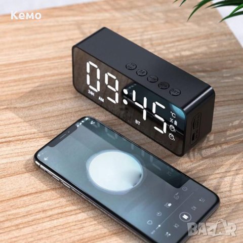 Лед огледален часовник с високоговорител и Bluetooth 5.0, снимка 8 - Други - 27480876