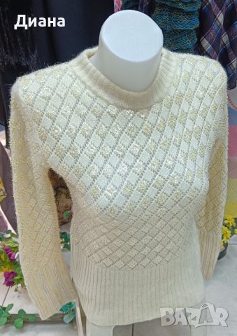 Дамски пуловер с кашмир-ръчно плетиво, снимка 3 - Блузи с дълъг ръкав и пуловери - 43819572