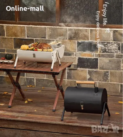 Преносимо двустранно Сгъваемо барбекю за въглища Перфектно за пикник, снимка 16 - Барбекюта - 50401751