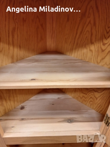 Винтидж ъглова витрина масив, снимка 8 - Секции и витрини - 51607102