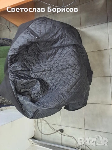 Мъжко палто, черено, дизайн с яка, XL, снимка 7 - Палта - 53313992