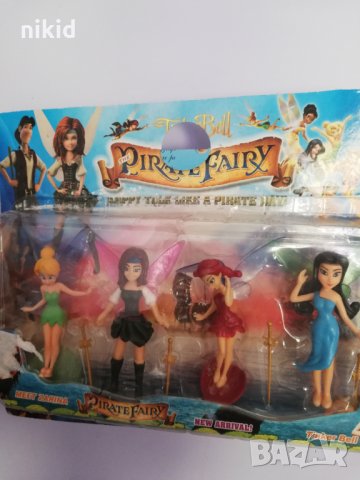 4 бр Tinker Bell Феи феички Пирати зън зън камбанки камбанките пластмасови играчки фигурки PVC торта