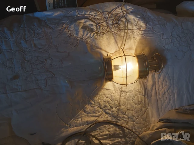 Brass Cabin style hanging/table lamp.