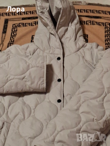 Дълго дамско яке с качулка , снимка 2 - Якета - 53248504