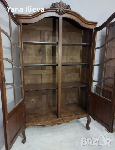 Библиотека / витрина – стил Луи XV, внос от Белгия, снимка 3 - Секции и витрини - 51680710