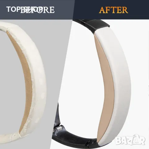 Възглавнички за уши SOULWIT + лента за глава + силиконови подложки за уши, за Bose (QC25) - бежово, снимка 6 - Слушалки и портативни колонки - 49333171