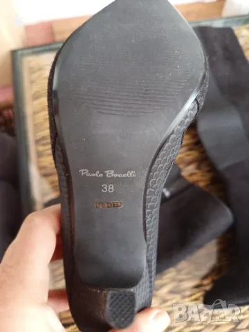 Дамски ботуши на висок ток.Размер 37-38 номер., снимка 3 - Дамски ботуши - 49528818