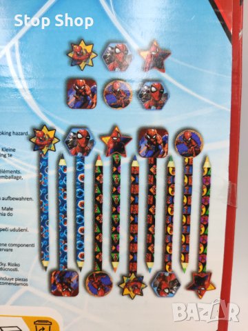 Spiderman marvel сет цветни моливи с гумички , снимка 2 - Рисуване и оцветяване - 44032599