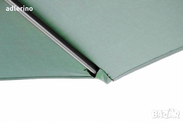 Плажен чадър, чадър за слънце, накланящ, чупещ се, водоотклоняващ, зелен, снимка 5 - Градински мебели, декорация  - 34159635