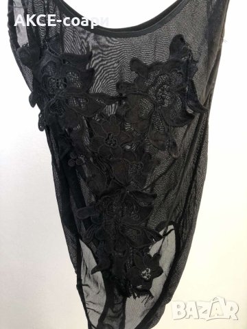 Луксозно боди тюл и дантела, S, Отлично!, снимка 2 - Корсети, бюстиета, топове - 40790905