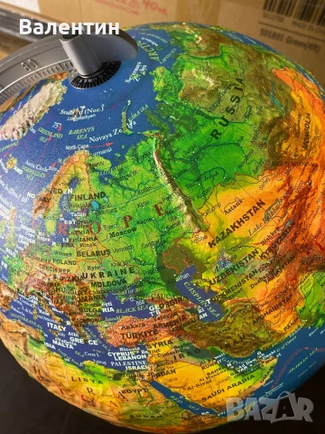 Светещ релефен глобус / настолна лампа 30 см., снимка 9 - Настолни лампи - 53311109