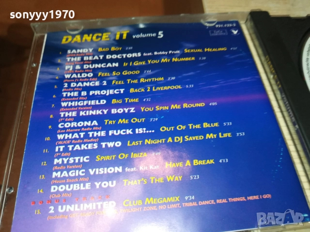 DANCE IT 5 CD 0709251632, снимка 13 - CD дискове - 51633828