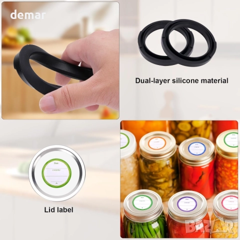 MEKOTRIN Комплект за вакуумно запечатване на буркани Mason-Автоматична машина вакуумно запечатване, снимка 6 - Други стоки за дома - 51934268