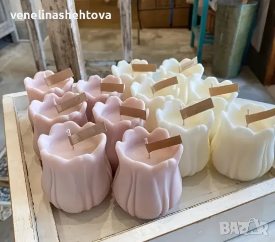 3D Лале чашка Силиконов молд форма за свещи гипс сапун, снимка 3 - Форми - 47588362