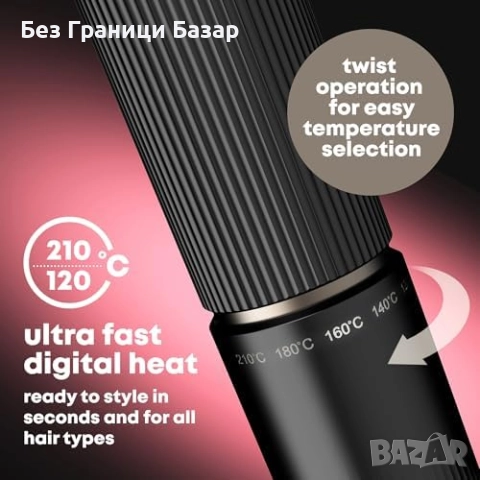 Нова 32мм професионална маша за дълга коса с удължен барел жени прическа, снимка 5 - Маши за коса - 51768003