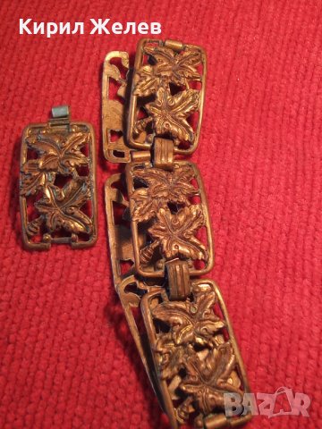 ВЪЗРОЖДЕНСКА СТАРИННА БРОНЗОВА ФЛОРАЛНА ГРИВНА 2060, снимка 9 - Антикварни и старинни предмети - 30639428