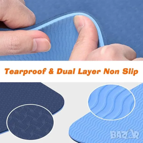 Постелка за йога пилатес 8 mm изключително дебела, екологично чиста, снимка 2 - Йога - 49756889