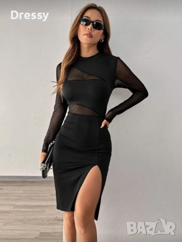 Елегантна черна рокля