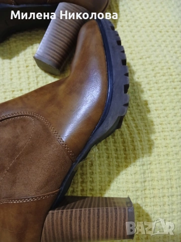 Кафяви боти 39н, снимка 7 - Дамски боти - 53291047