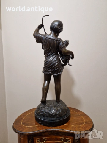 Уникална антикварна бронзова френска фигура статуетка скулптура , снимка 7 - Антикварни и старинни предмети - 53160938