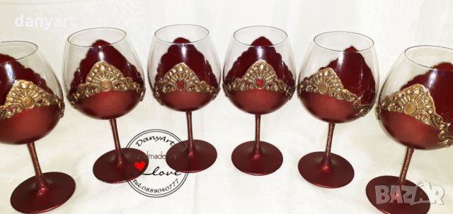 Комплект 6 чаши за вино "Винтидж", снимка 2 - Чаши - 33592670