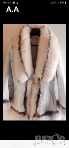 Кожух от естествена кожа ,носен,но запазен, снимка 3 - Палта, манта - 52836706