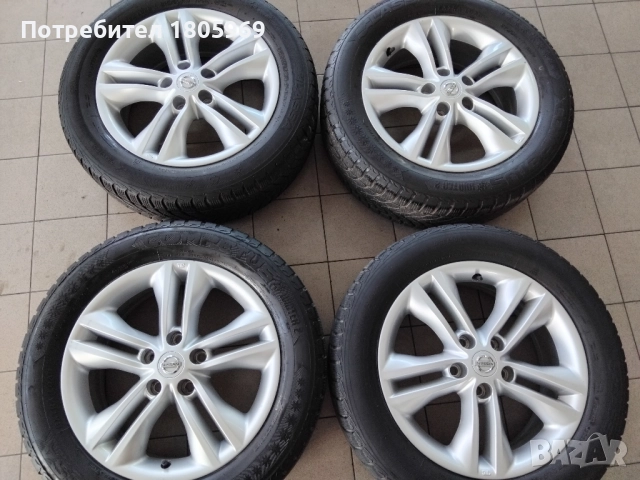 4бр. ал. джанти Nissan (оригинални) 5x114,3 , 6,5x17 , ET40 , централен отвор 66,1мм, снимка 5 - Гуми и джанти - 51809942