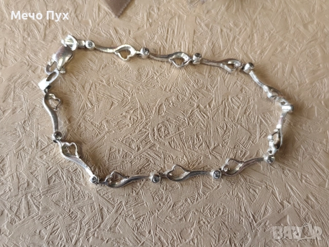 Сребърна гривна (334), снимка 3 - Гривни - 52456224