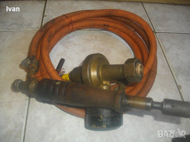 Немска Газова Пропан-Бутан Горелка-Старо Качество-С Маркуч/Редуцир Вентил-Различни-Отлично Състояние, снимка 10 - Други инструменти - 43639709