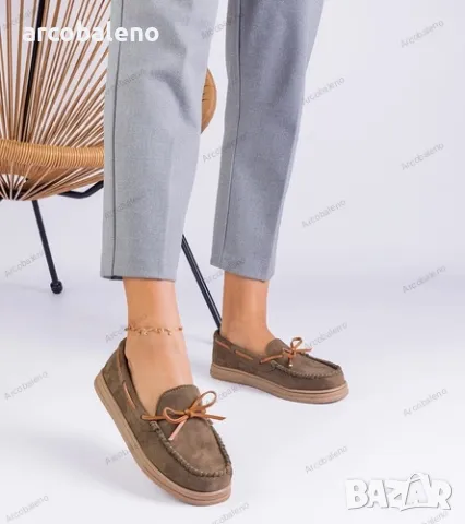 Дамски мокасини от еко велур с панделка Sarina, 4цвята , снимка 16 - Дамски ежедневни обувки - 48951730