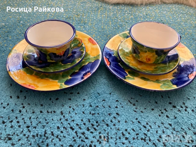 Комплект чашки с чинийки, снимка 2 - Други стоки за дома - 45266776