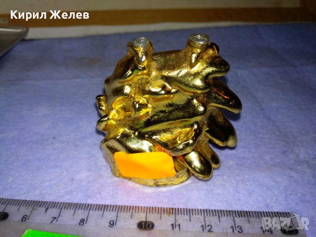 Стар ПОЗЛАТЕН МЕТАЛЕН НАСТОЛЕН КВАРЦОВ ЧАСОВНИК CAMEY 41282, снимка 3 - Колекции - 43887780