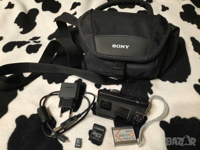 Дигитален фотоапарат Sony Cyber-Shot DSC-W810, 20.1MP+ Кабел,зарядно и карта памет , снимка 2 - Фотоапарати - 35946241